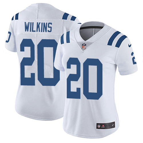 Indianapolis Colts #20 Limited Jordan Wilkins White Nike NFL Road Women Vapor Untouchable jerseys